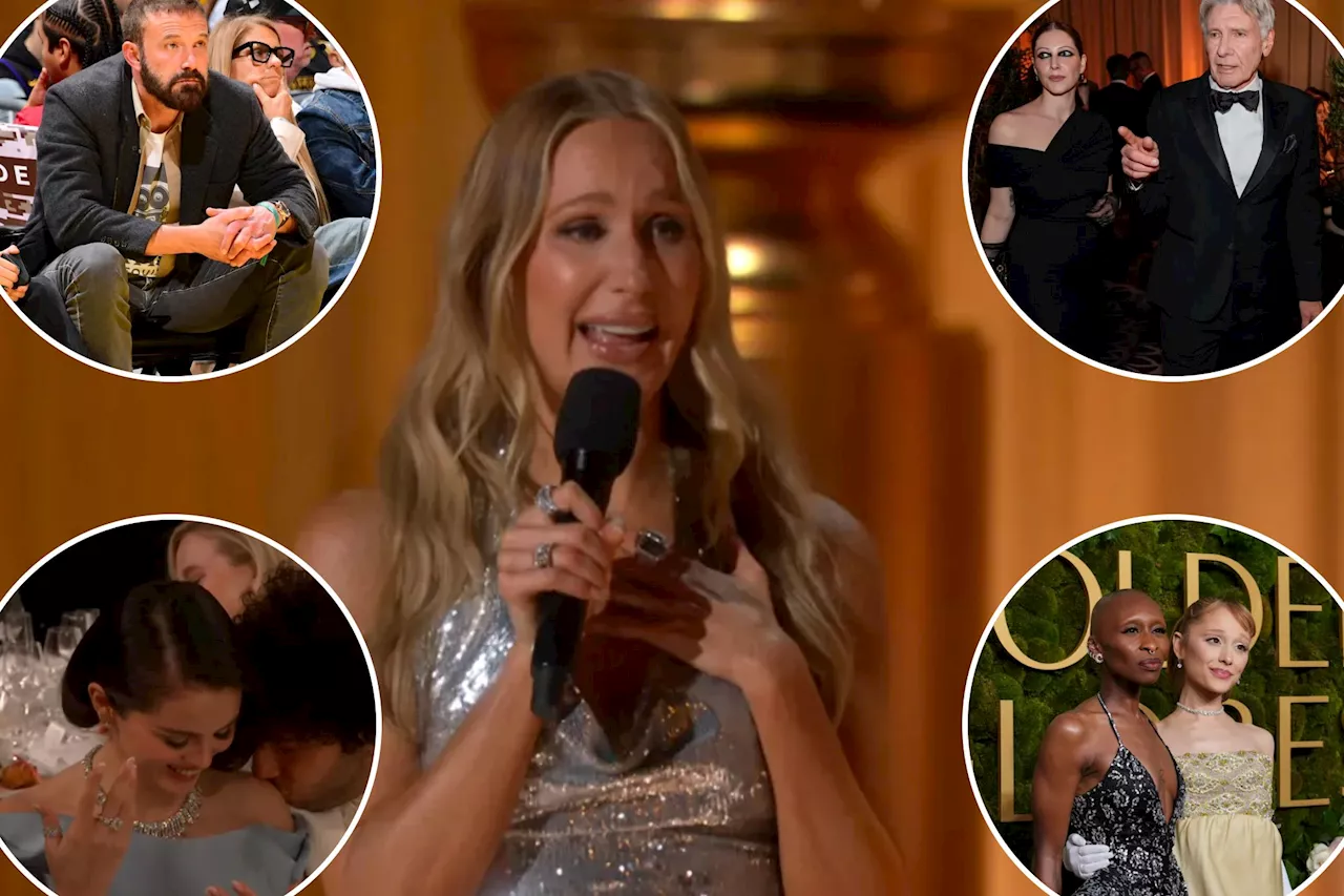 Nikki Glaser roasts Ben Affleck's 'orgasms,' Selena Gomez's engagement, Harrison Ford and more in Golden Globes 2025 monologue