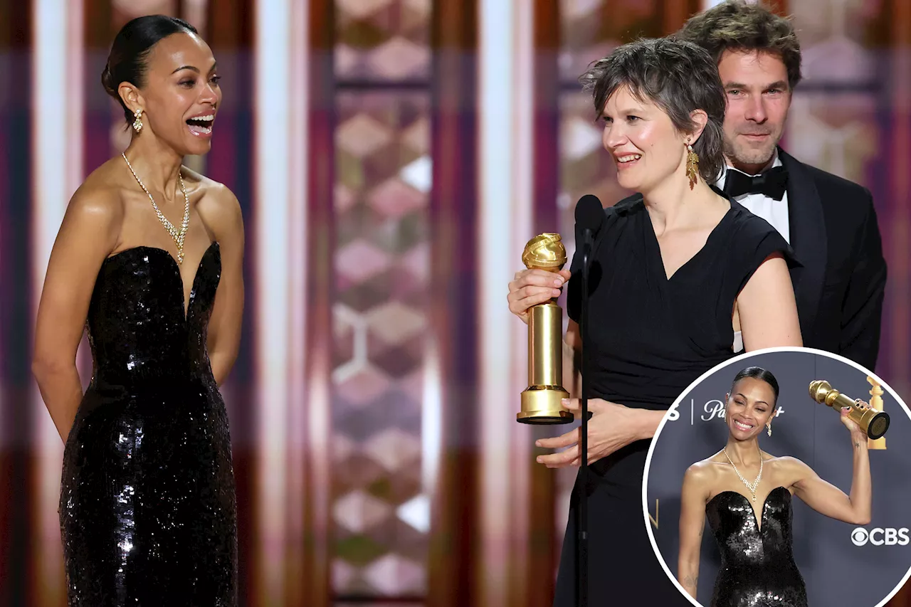 Zoe Saldana's Awkward Golden Globes Stage Intrusion