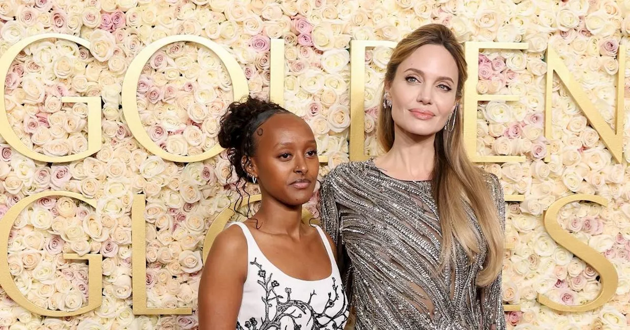 Angelina Jolie and Daughter Zahara Shine at Golden Globes