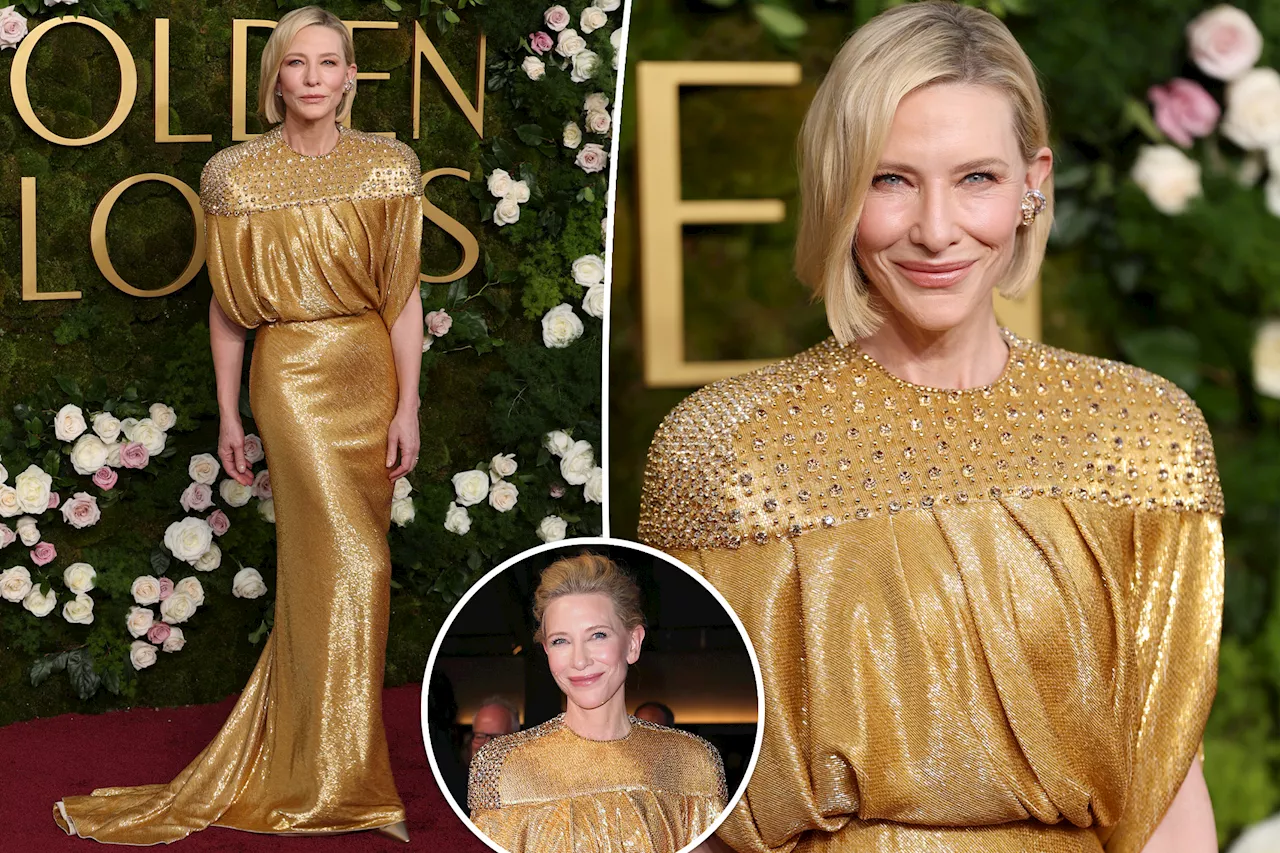 Cate Blanchett Recycles Dazzling Cape Dress at Golden Globes