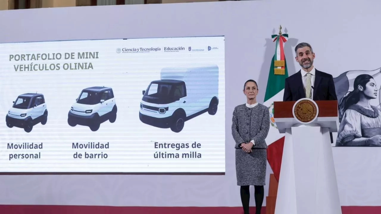 Sheinbaum presentó el proyecto Olinia, armadora de vehículos eléctricos a bajo costo