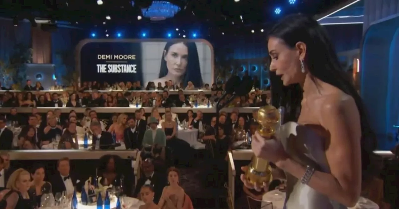 Demi Moore gana su primer Golden Globe tras 45 años de trayectoria