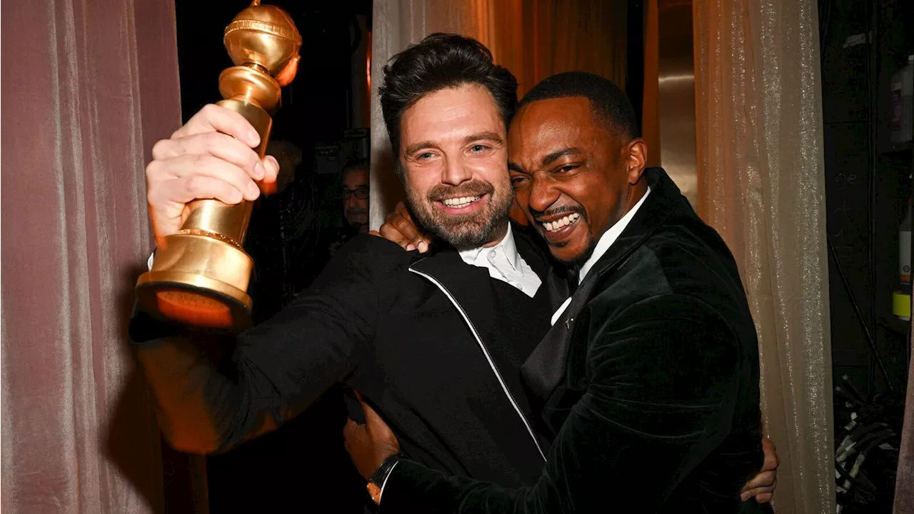 Anthony Mackie Crashes Sebastian Stan’s Golden Globe Win: ‘We Won!’