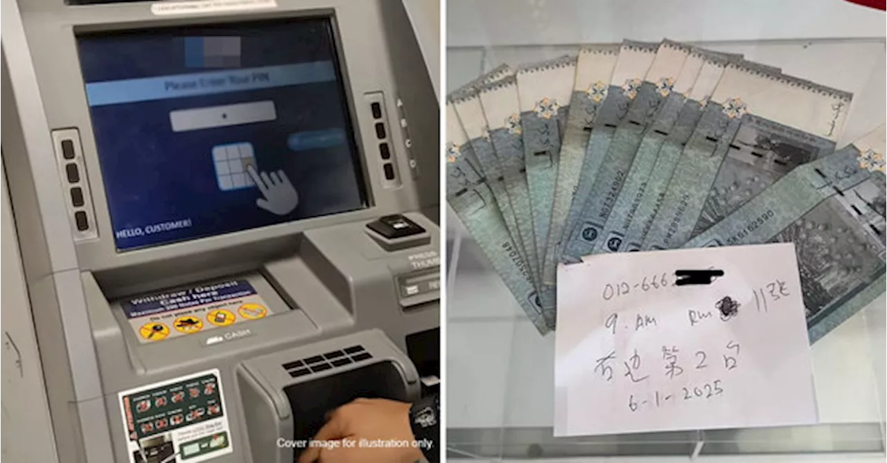 Lost RM550 At Cash Deposit Machine? Bank Is Holding It For You