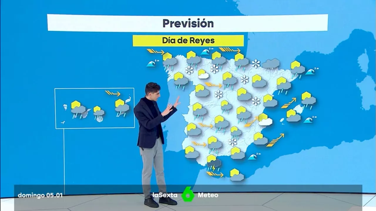 Borrasca afecta a España en Día de Reyes