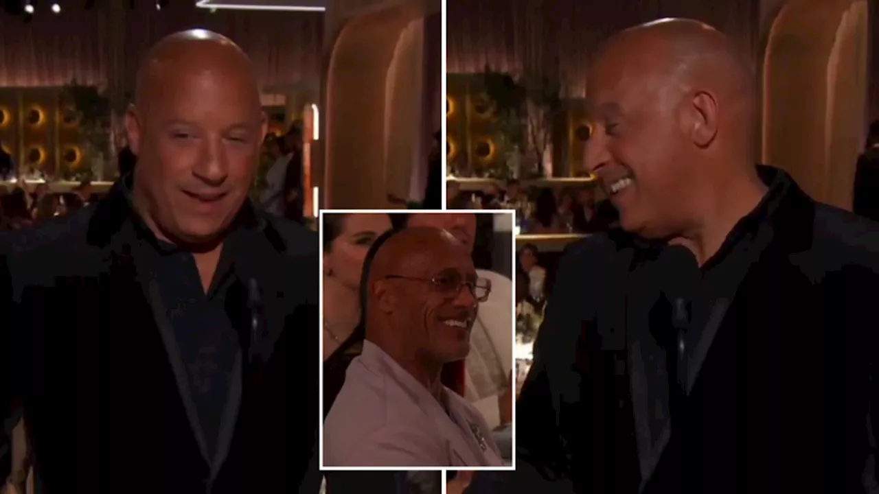 Vin Diesel and Dwayne Johnson's Awkward Golden Globes Exchange Sparks Internet Frenzy