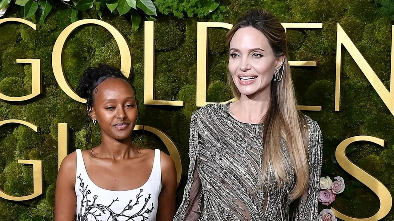 Angelina Jolie und Zahara auf den Golden Globes 2025