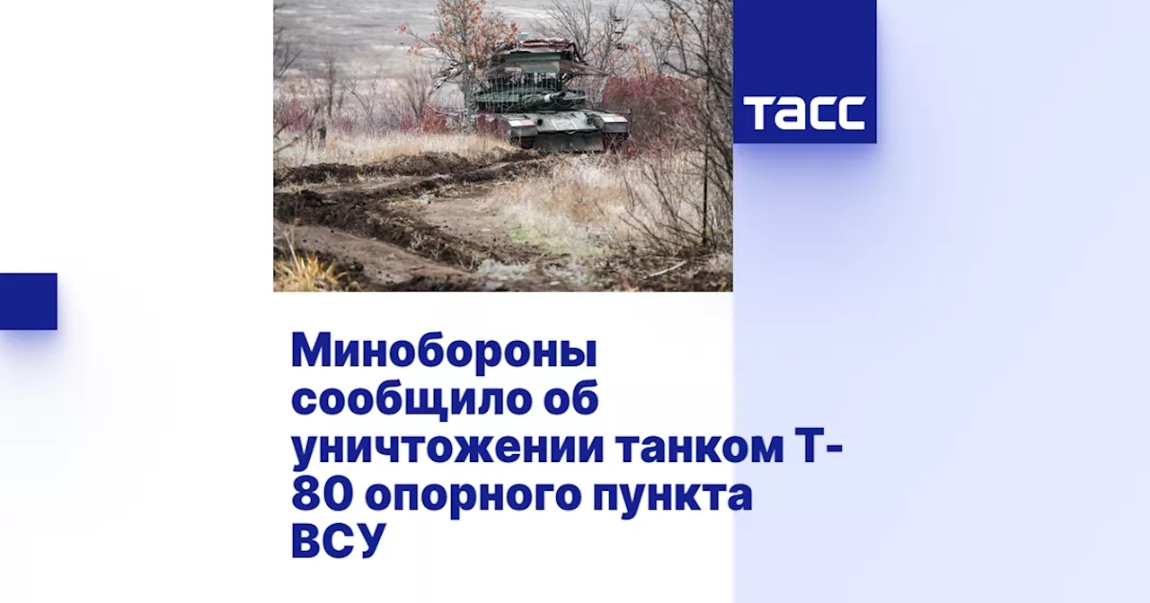 Танки Т-80 уничтожили опорный пункт ВСУ на Донецком направлении