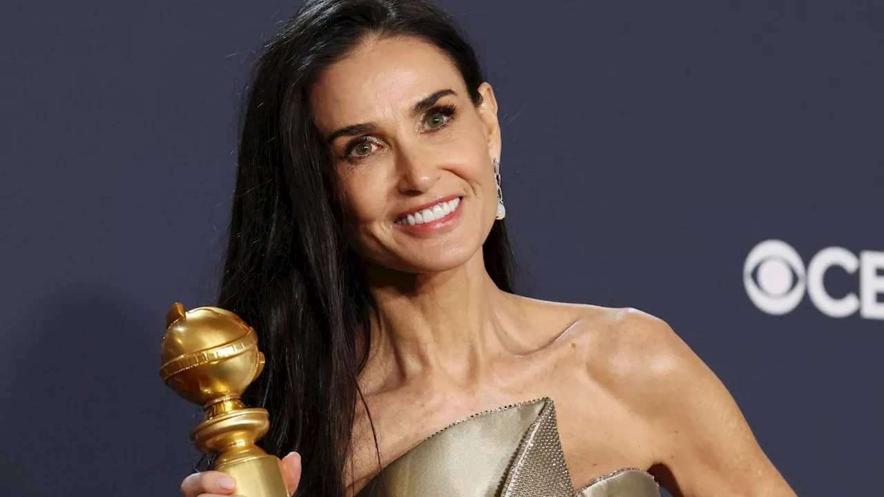 Demi Moore Wins First Golden Globe at 62