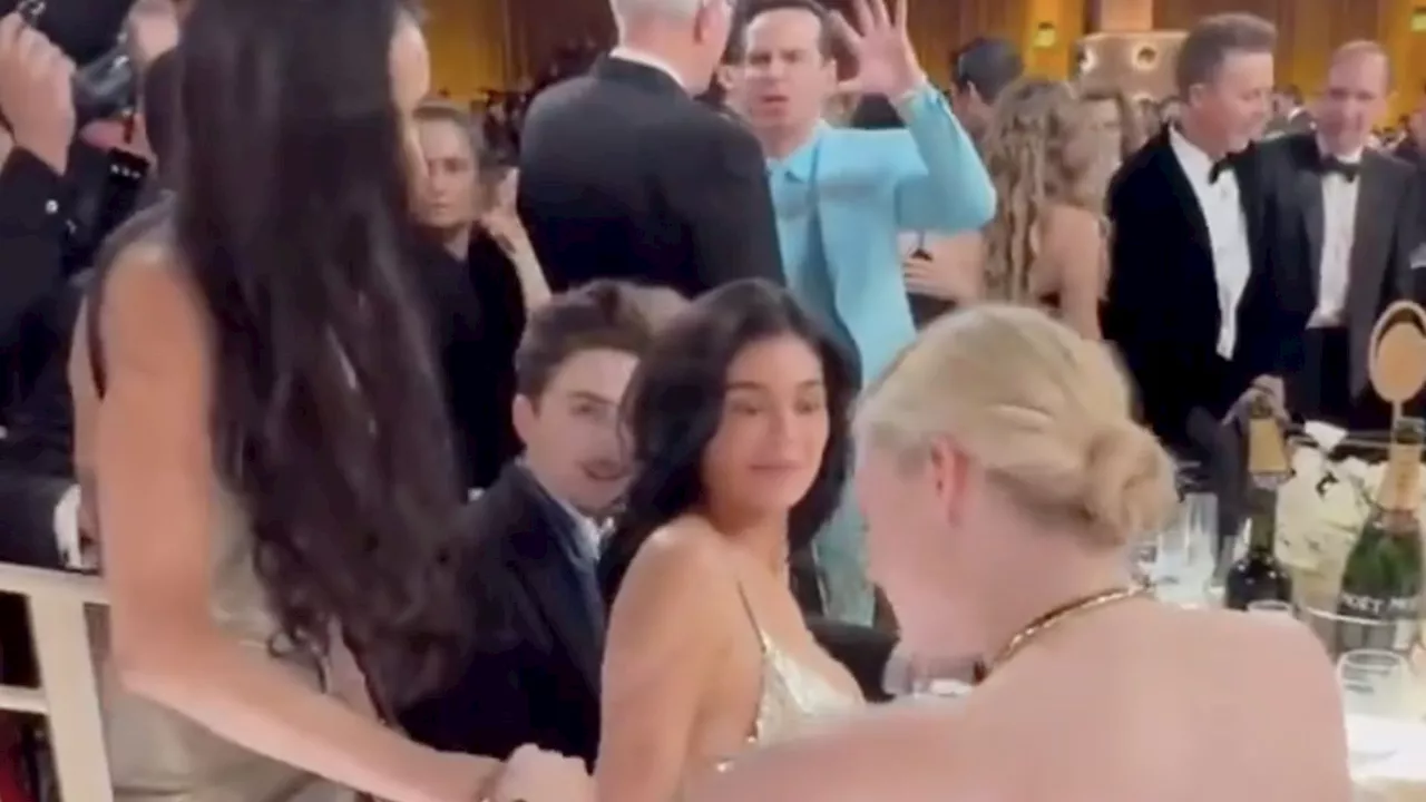 Watch as Kylie Jenner is snubbed by Golden Globes winner Demi Moore in embarrassing encounter...