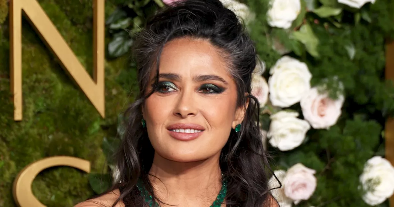 Salma Hayek Rocks Gray Hair at 2025 Golden Globes