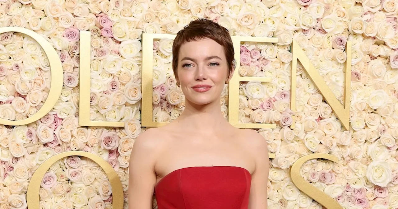 Emma Stone Debuts Daring Pixie Cut at 2025 Golden Globes