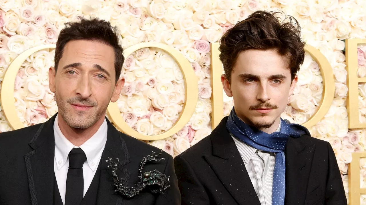 Adrien Brody vince ai Golden Globe, Timothée Chalamet ancora in attesa