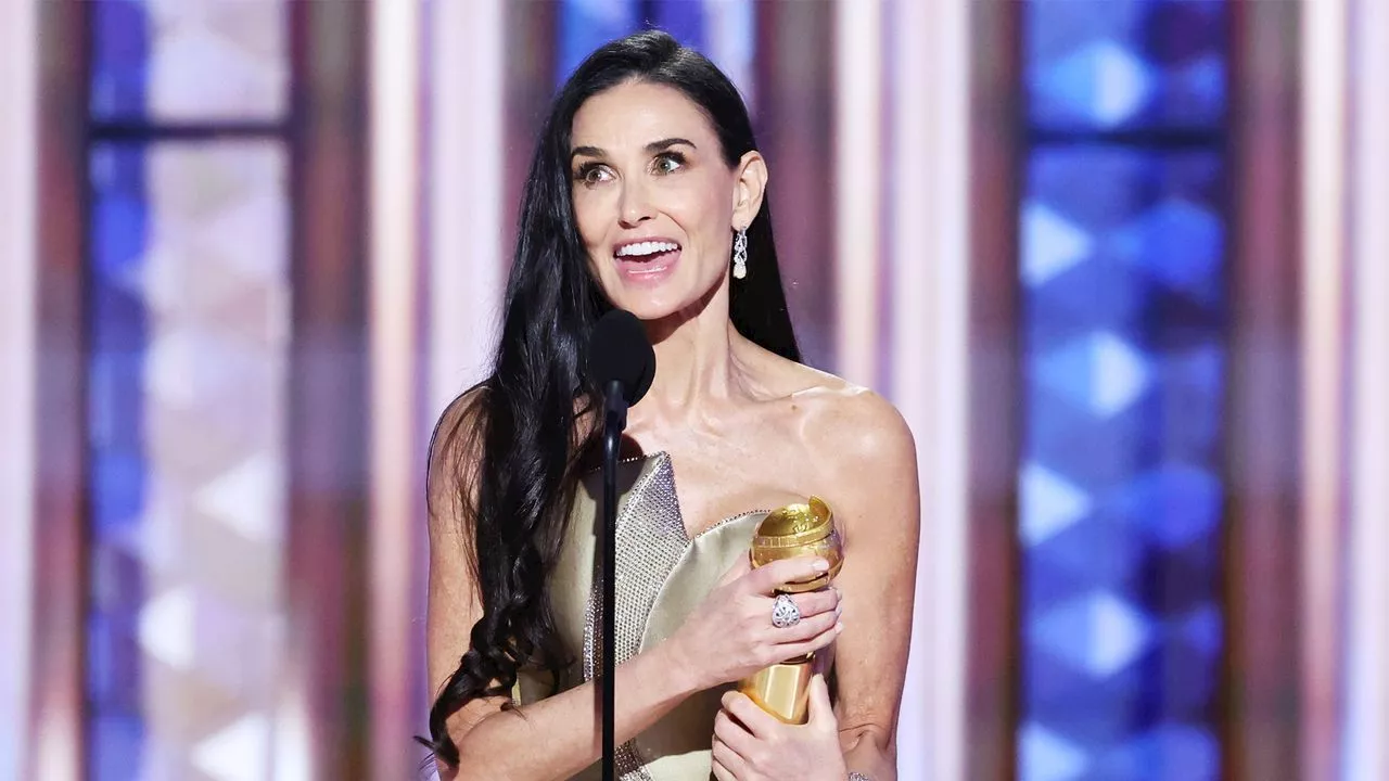 Demi Moore Recibe Globo de Oro y Revela Historia Descorazonadora de su Carrera