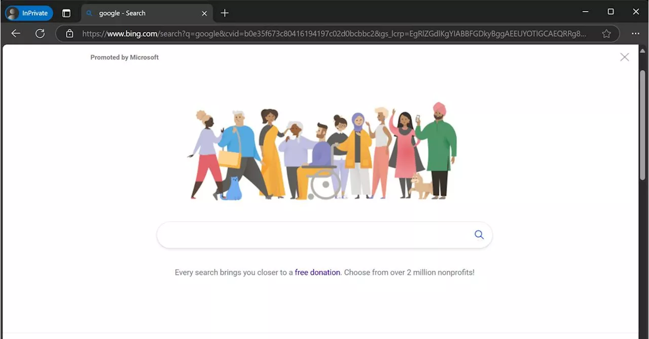 Microsoft Spoofs Google Homepage to Lure Users to Bing
