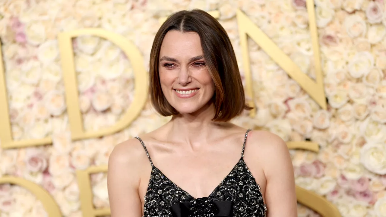 Keira Knightley Rocks a Chic Razor Cut Bob at the Golden Globes