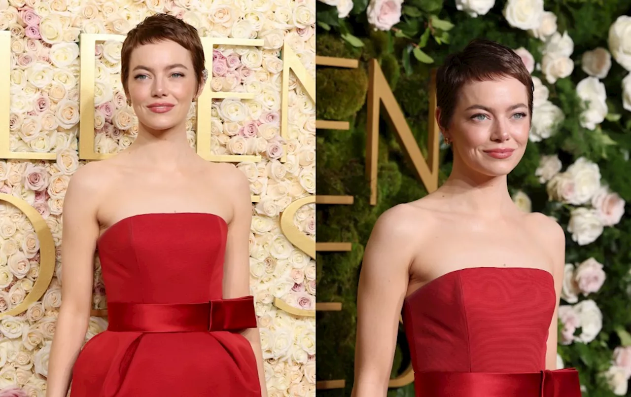 Emma Stone Turns Heads in Louis Vuitton at the Golden Globes