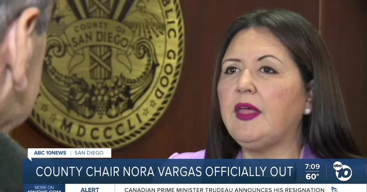 San Diego Supervisor Nora Vargas Resigns, Citing Security Concerns