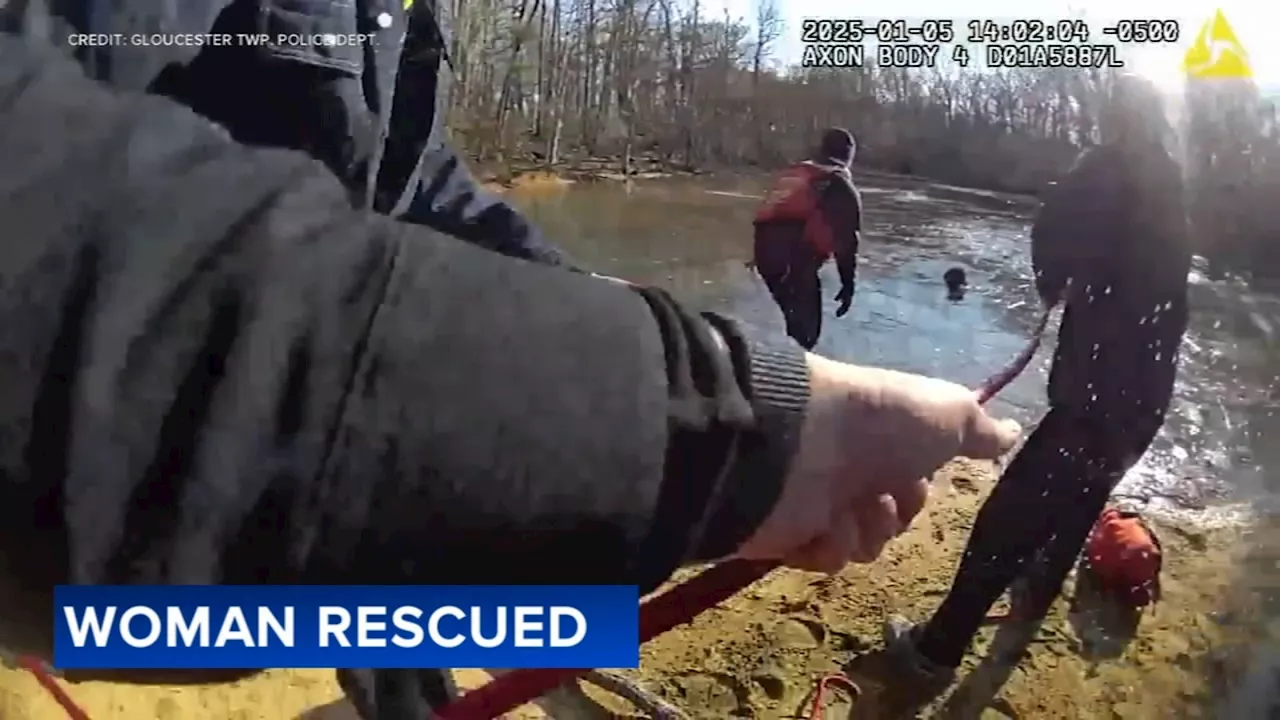 Woman and Dogs Rescued from Partially Frozen Creek in South Jersey