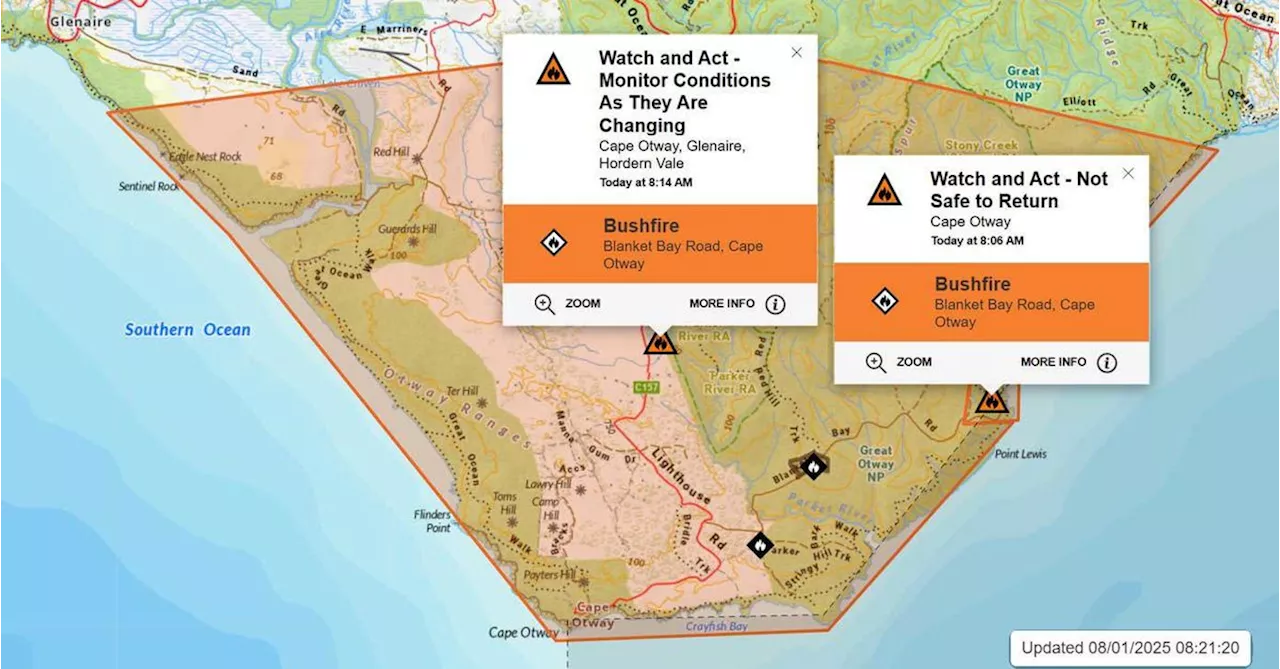 Emergency Warning Issued for Out-of-Control Bushfire at Cape Otway