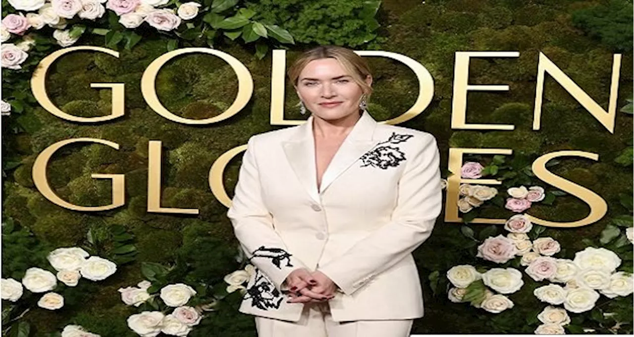 Kate Winslet wears suit in Golden globe nod to —Rose in Titanic