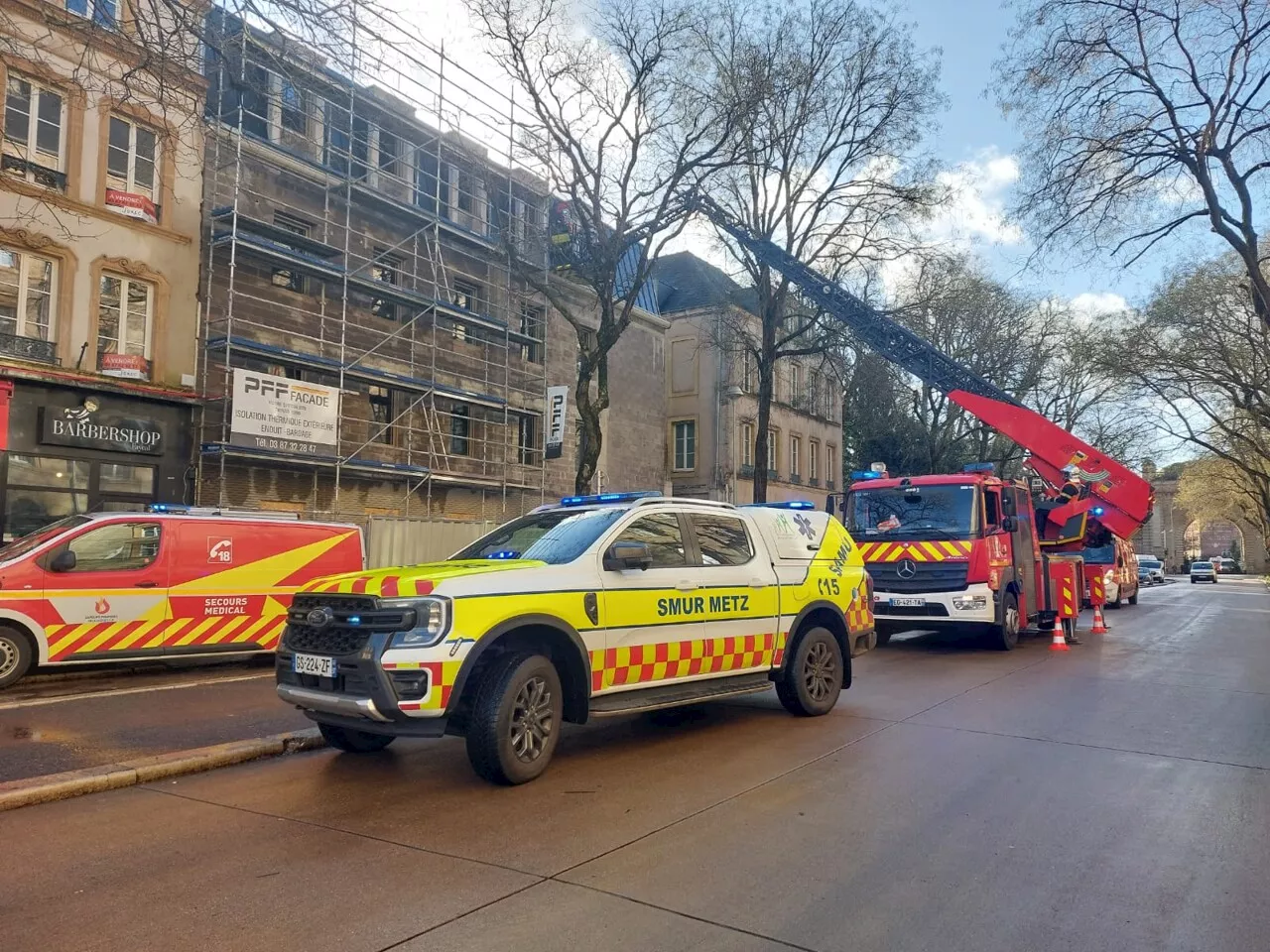 Chute d'un ouvrier sur un chantier à Metz