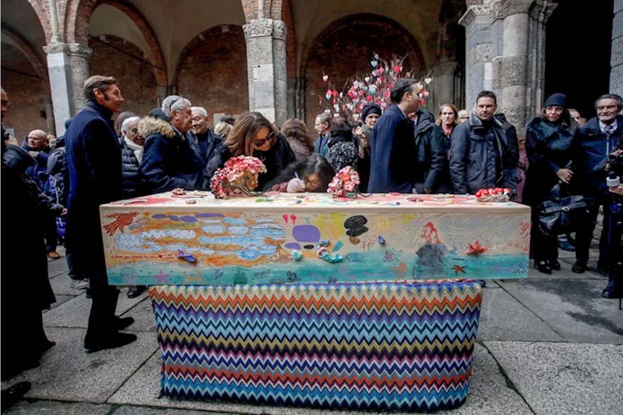 Ultimo saluto a Rosita Missoni: funerali nella basilica di Sant'Ambrogio a Milano