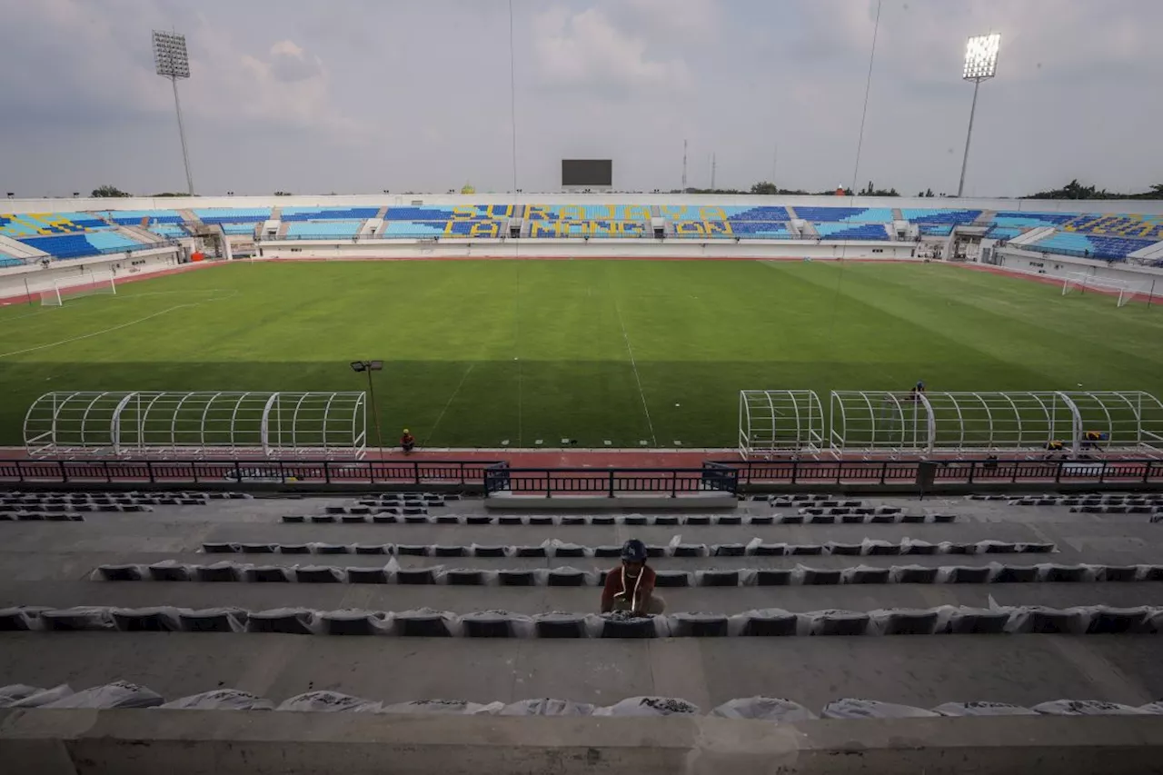 Pembangunan Stadion Surajaya Lamongan Hampir Rampung