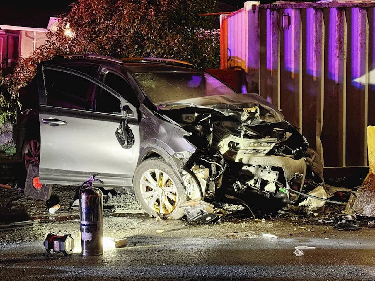 Fatal Crash In Saanich Involves SUV and Backhoe