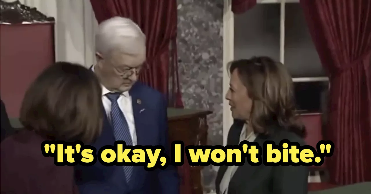 GOP Senator's Husband Sparks Outrage By Seemingly Avoiding Kamala Harris' Handshake