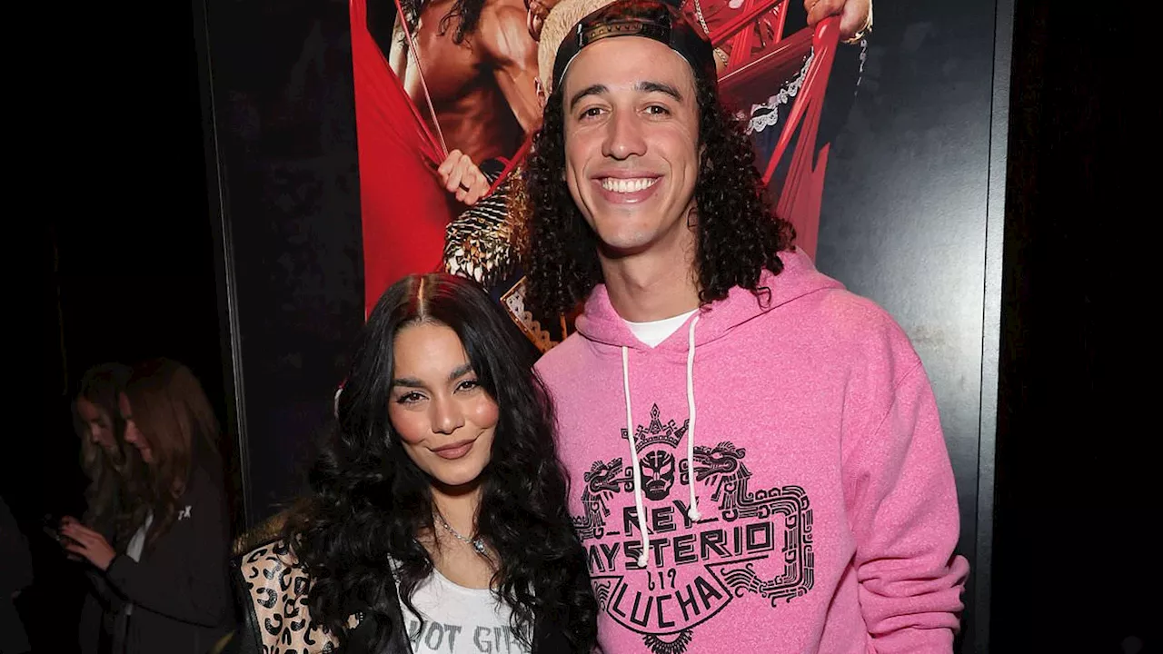 Vanessa Hudgens and Cole Tucker Cheer on WWE Raw in Show-Stopping Style