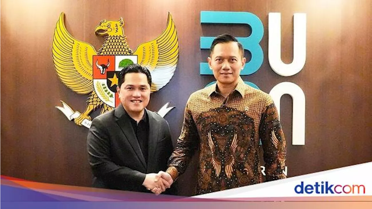 AHY Bertemu Erick Thohir, Bahas Pembangunan Ekosistem Transportasi