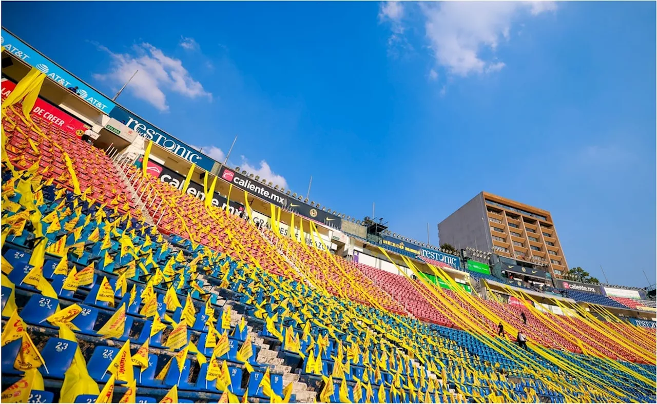 América se 'apodera' del estadio Ciudad de los Deportes; pintan butacas de amarillo y así luce