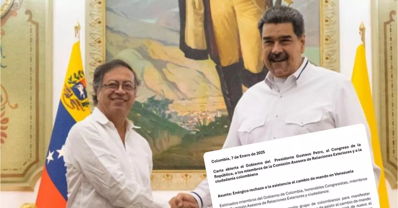 En carta abierta, unos 600 ciudadanos rechazan asistencia del Gobierno Petro a posesión de Nicolás Maduro