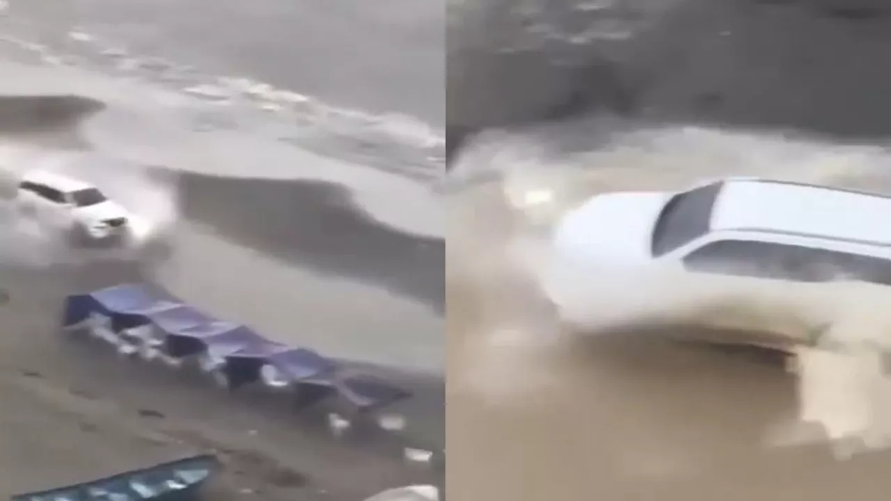 Video: Inmovilizan camioneta de alta gama que derrapaba en una playa de Santa Marta