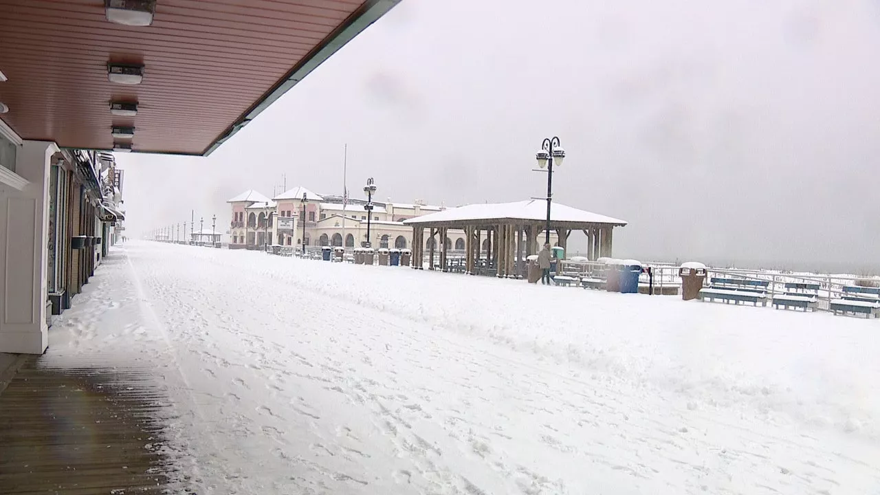 Heavy Snow Blankets Ocean City, NJ, Closing Businesses and Schools