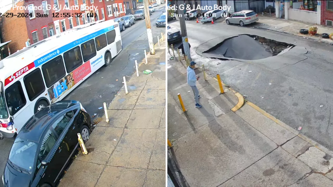 Massive Sinkhole Opens in North Philadelphia