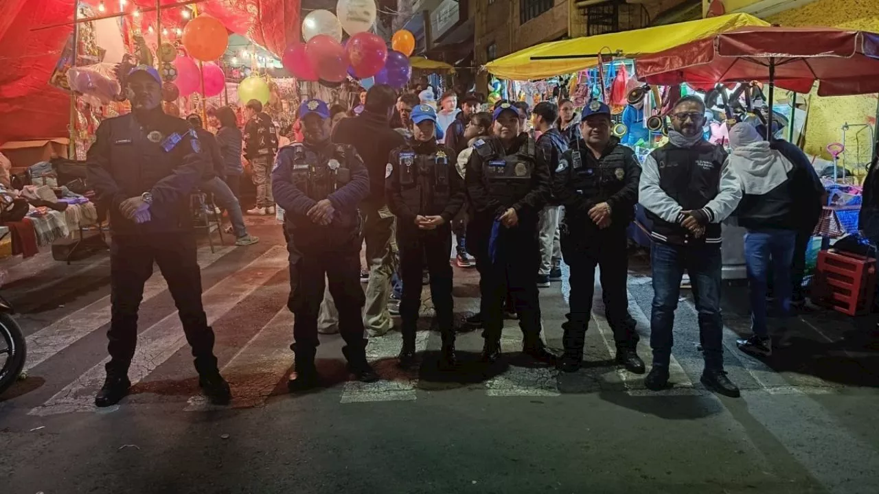 Operativo de Seguridad en Tianguis de Reyes Magos en La Magdalena Contreras