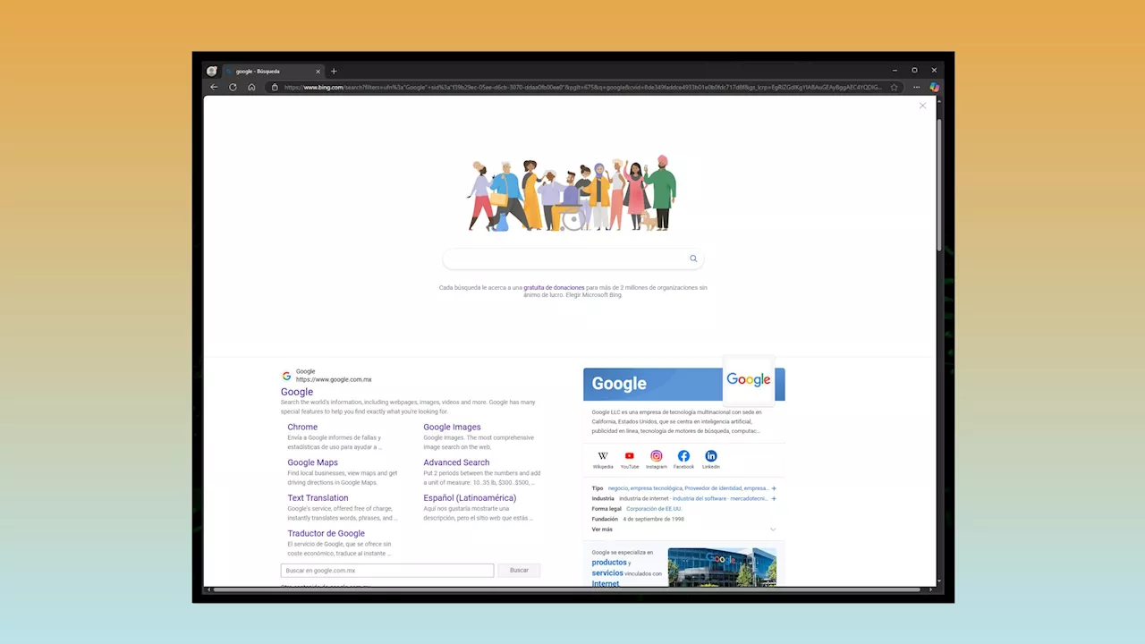 Microsoft engaña a usuarios de Bing haciéndoles creer que están en Google