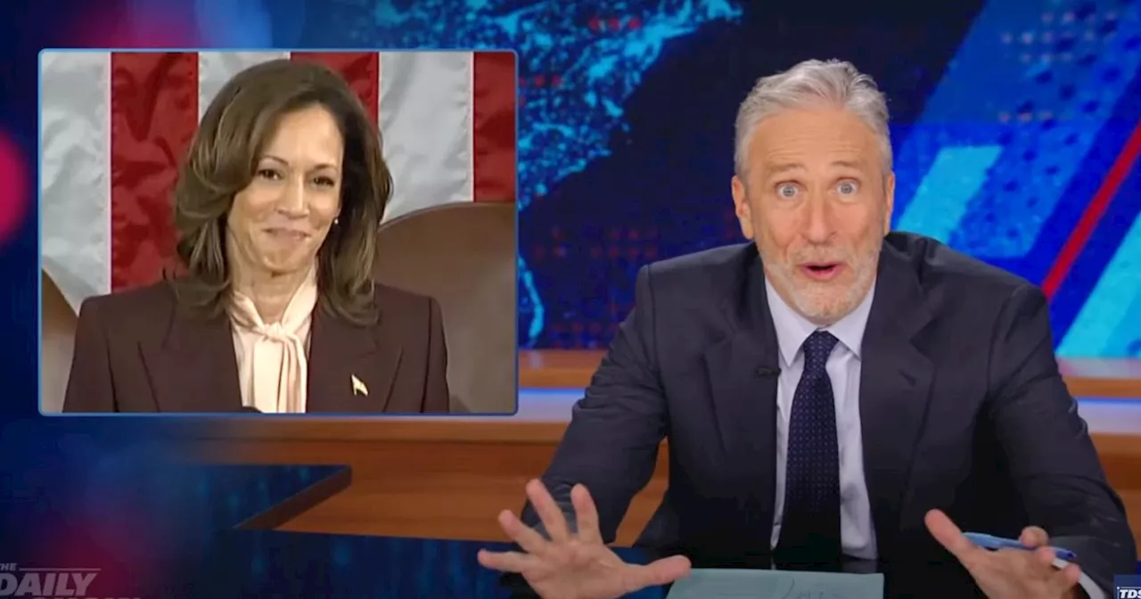 Jon Stewart Mouths 2 Words About Kamala Harris For Certifying Trump's Win