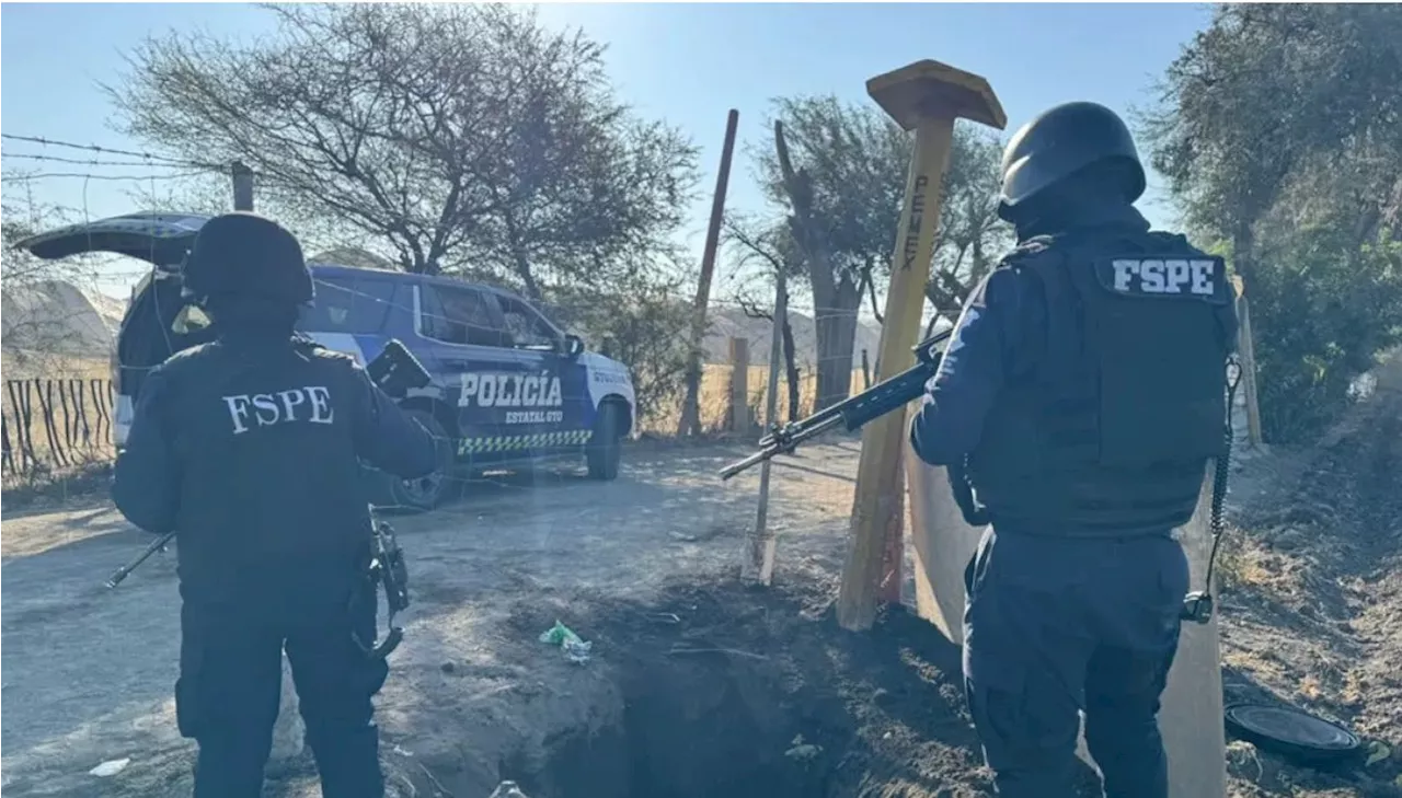 Enfrentamiento deja 8 presuntos delincuentes muertos y tres policías heridos en Yuriria, Guanajuato