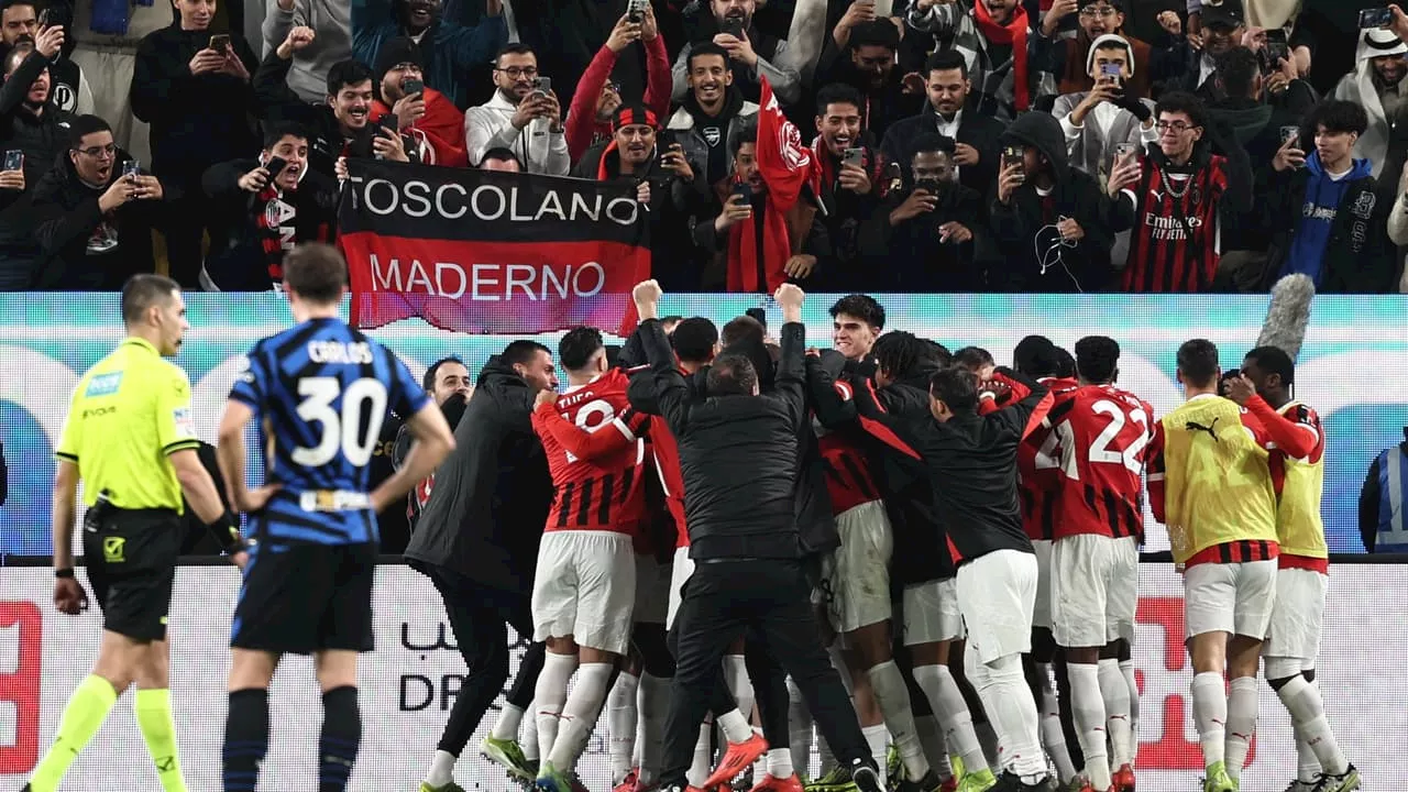 Técnico do Milan rouba a cena após título sobre a Inter; veja