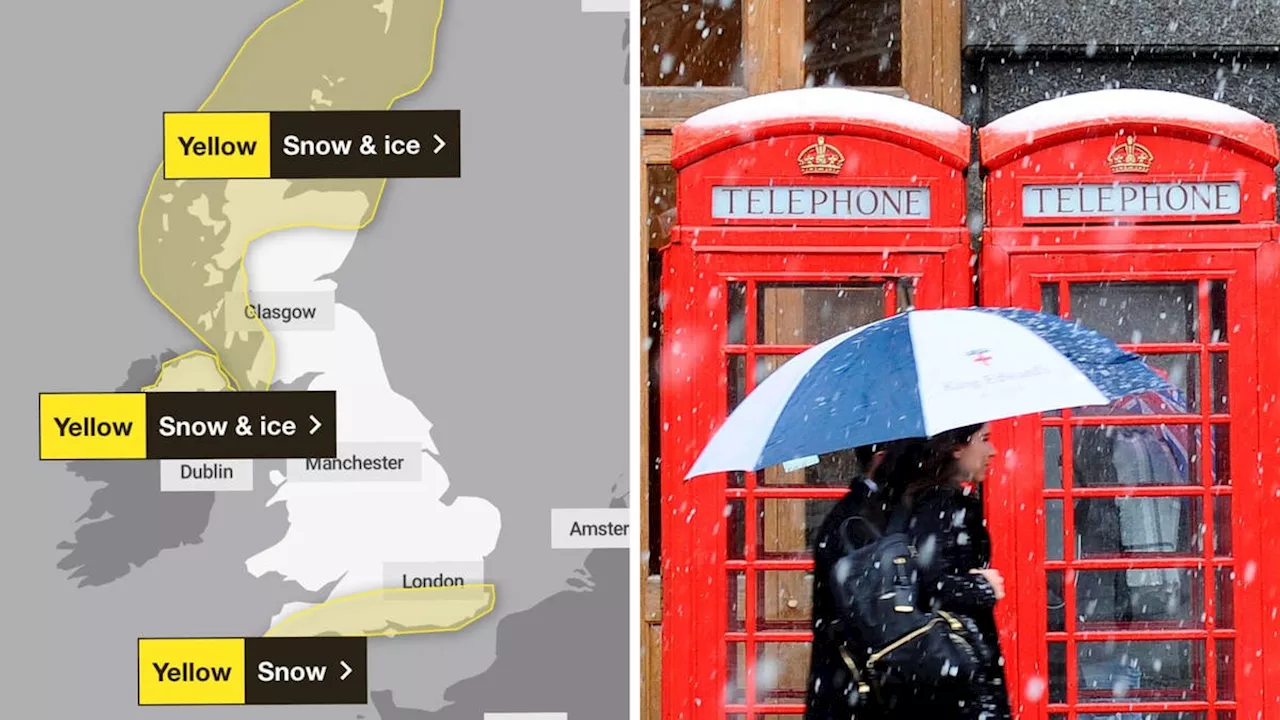 Met Office Issues Yellow Warning for Snow and Ice in South East, South West and London