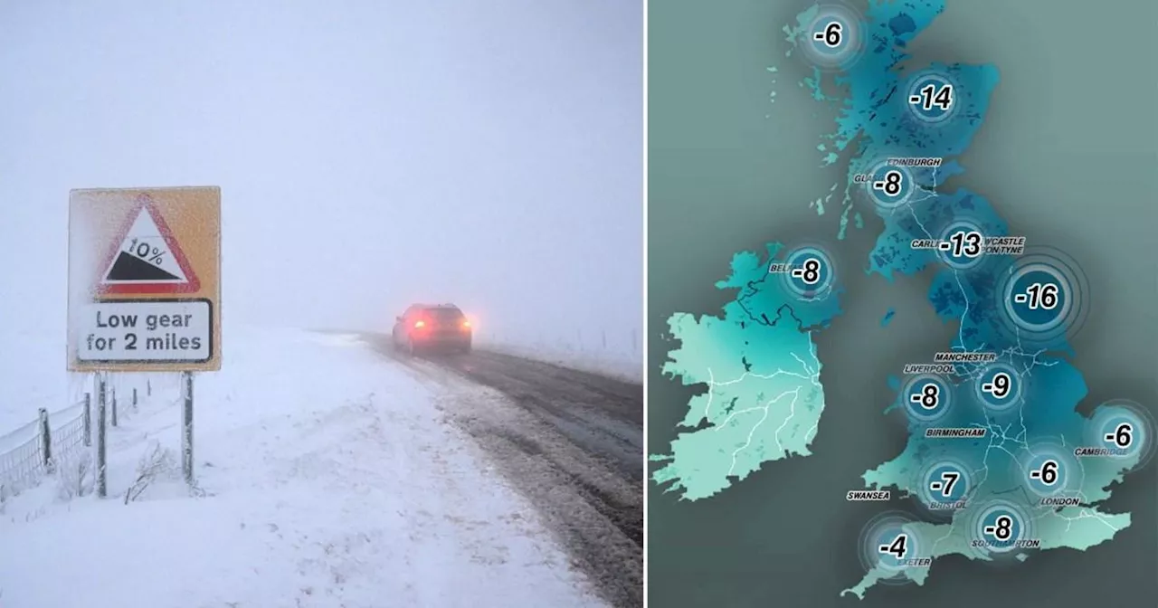 UK Braces for Arctic Blast: Temperatures to Plummet to -16°C