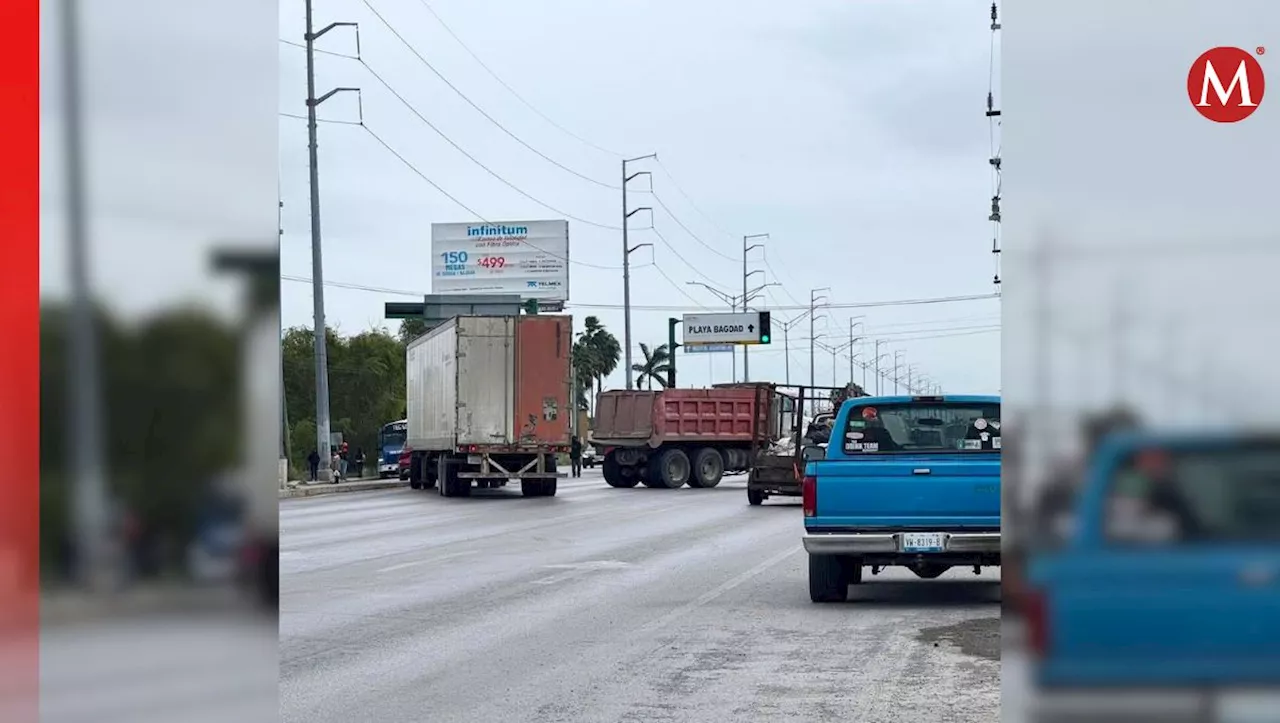 Bloqueo en Matamoros tras balacera