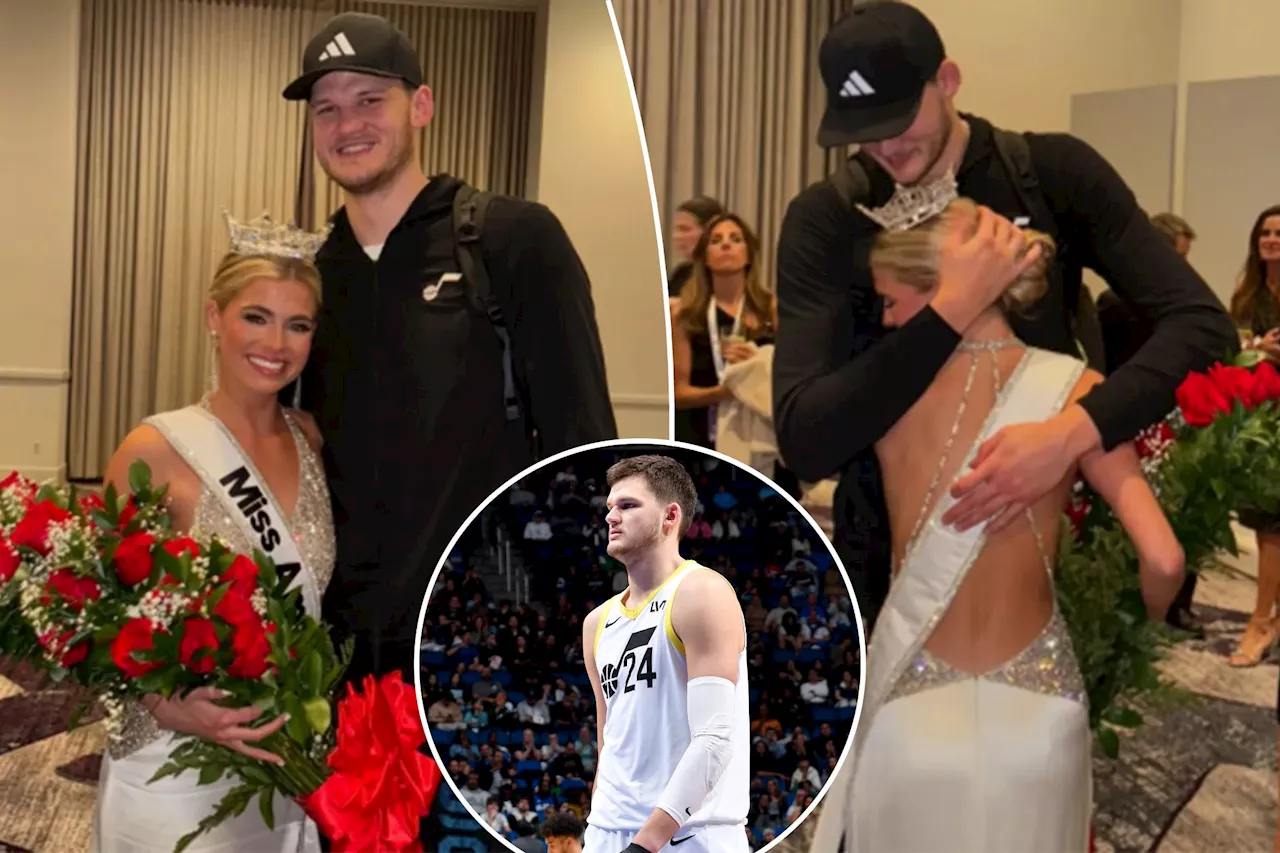 Utah Jazz's Walker Kessler Reacts to Girlfriend Abbie Stockard's Miss America Win