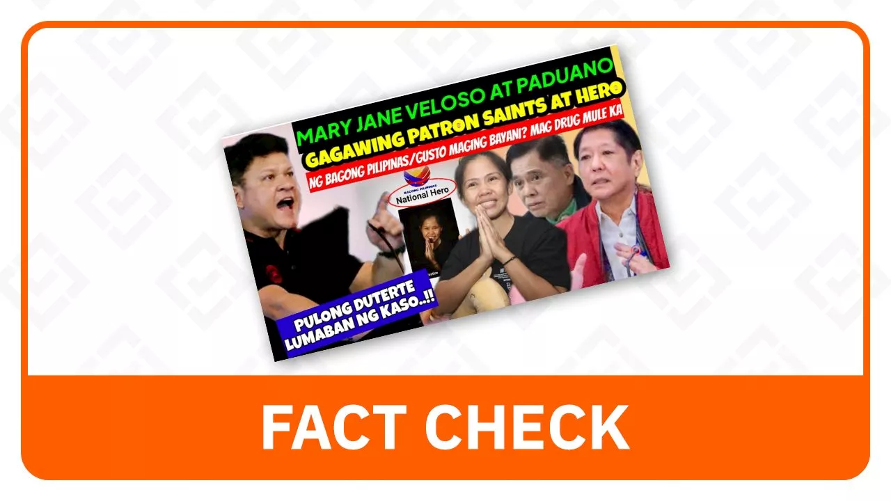 FACT CHECK: No national hero status for Mary Jane Veloso