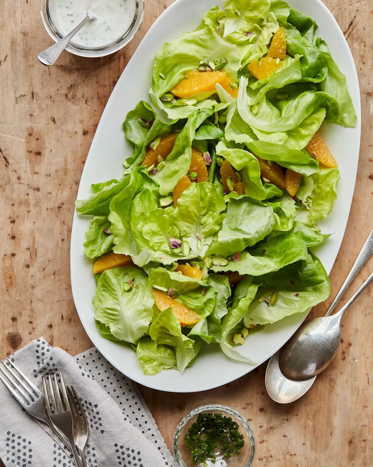 Citrusy Crème Fraîche Salad with Navel Oranges