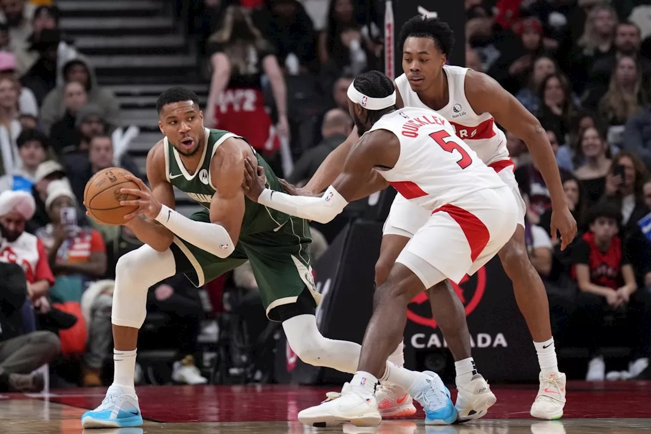 Bucks Dominate Raptors 128-104