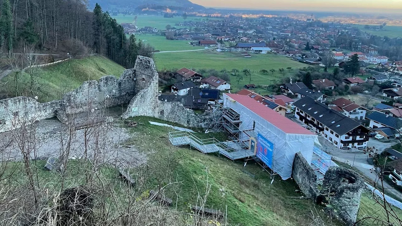 Burg Falkenstein: Wiederaufbau der Unwetter-Beschädigten Mauer